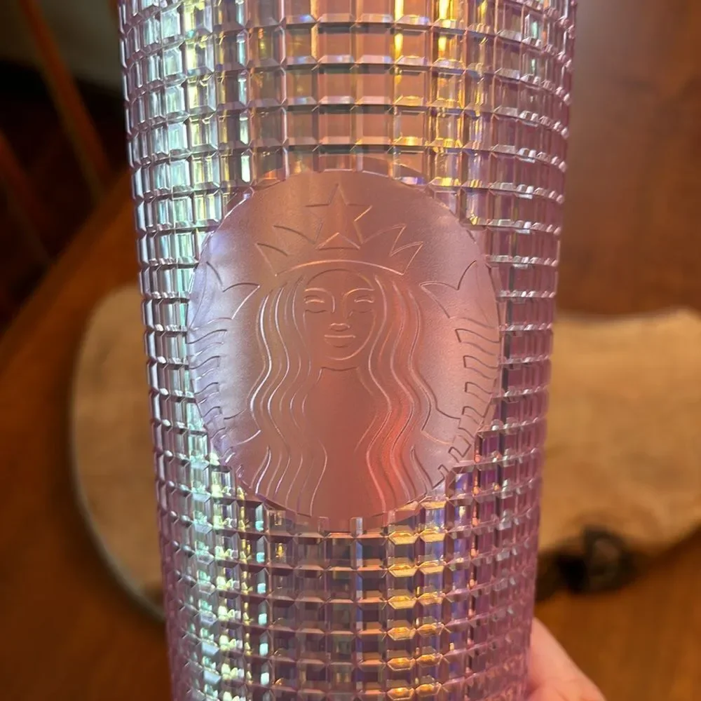 Starbucks Iridescent Pink Disco Ball 24 oz. Tumbler